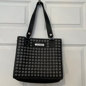 Harley-Davidson leather tote, excellent used condition.